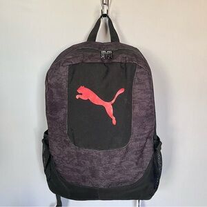 Puma Black & Dark Purple Logo Backpack